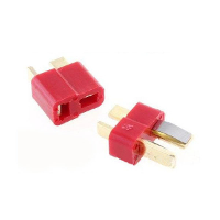 1 Pair Fireproof T Plug Connector For Rc Esc Battery