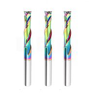 1 Pc Coatingscarbide Frees 8 mm Shank 2 Fluiten Compressie Routerbits CNC Spiraal Frees Voor Hout Acryl