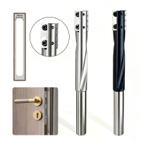 1 Pcs 12 mm shank spiraal mortiseboor bit voor deurslot doorboorgat chipverwijdering bodemreiniging tungsten carbide end