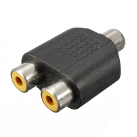 1 Rca Female To 2 Rca Female Av Audio Video Adapter