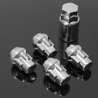 1 Set Lock Alloy Wheel Anti Theft Nuts Bolts With Key 60 Degree Taped 12x1.5Mm