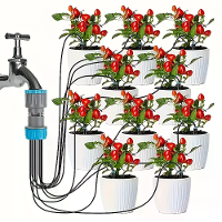 1 Set Tuin Automatisch Irrigatie apparaat Tuinbouw Irrigatiesysteem met 10 Druppelaars Serre Balkon Potplant Accessoires