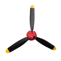 1 St./2 Stuks/3 stuks/4 stuks/5 stuks/10 stuks Eachine P 40 Fighter 400mm RC Vliegtuig Onderdeel 3 Blade Propeller Met S
