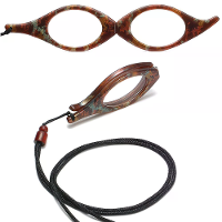 1 Stuk mini opvouwbare nekhangende leesbril draagbare lanyard ketting comfortabele anti blauw licht verziendheidsbril