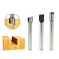 1 Stuks mortise tenon frezen Ingewand Router Bit 8 mm schacht Dubbele rand Tungsten staal snijder voor laminaat MDF mult