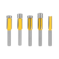 1 Stuks Spiraal Trimbit 6 mm shank YG8 legering 45# staallichaam Enkele/Dubbele lager Dubbele/Drie carbide Voor massief