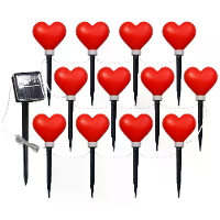1 Tot 12 Rode Liefde Valentijnsdag Binnenplaats Tuin Decoratieve Licht Liefde Grond Plug Lichten IP65 Waterproof