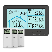 1  Tot 3 Wi Fi/weg Wireless Weather Station Barometer Kleur LCD scherm Temperatuur Luchtvochtigheidsmeter Vriespuntherin