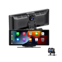 10.26 Inch Draadloze CarPlay Android Auto 4K Voorkant 1080P Achter Split Screen GPS WiFi Slimne Auto Display Dash Cam