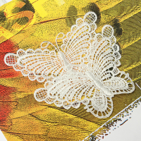 10 Beautiful White Venice Lace Butterfly Applique Diy Craft
