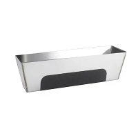 10 Inch Stainless Steel Drywall Taping Mud Pan Non Slip Grip CNC Cut Leakproof Welding Smooth Edges Plastering Tool