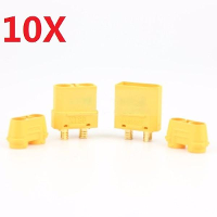 10 Paar Amass XT90+ Stekkerconnector Mannelijk & Vrouwelijk Met Mantel voor RC Drone Vliegtuig Auto Batterijkabel