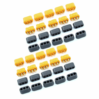 10 Paar RJX Amass 3,5 mm MR60 drieaderige stekker T Plug Connector mannelijk vrouwelijk met schede messing