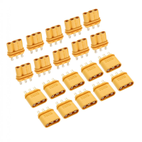 10 Paar RJX Amass MR30PB stekkerprintplaat met XT30 3 pins voor batterijconnectoren voor modelvliegtuigen