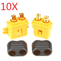 10 Pair Amass Fixed Xt60 L Plug Connector With Sheath Housing Male & Female