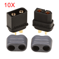 10 Pairs Amass Xt60h Plug Connector Black With Sheath Housing Male & Female