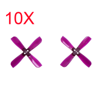 10 Pairs Gemfan 2035 2x3.5X4 4 Blade 1.5Mm Mounting Hole Cw Ccw Propeller Purple For Rc Drone