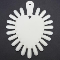 10 Pcs Heart Shaped False Nail Art Display Practice Wheel 21 Tips