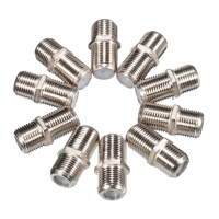 10 Pcs Joiner Barrels Connector F Plug Coupler Adapter 4 Sky Plus Hd Tv Coax Cable