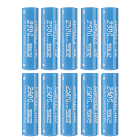 10 Stuks Astrolux® E1825 18A 2500mAh 3.7V 18650 Li ion batterij Ongeschermde Hoogvermogen Oplaadbare Lithium accu Voor A