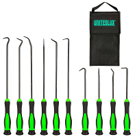 10 Stuks Chrome Vanadium Stalen Seal Haak Driver Trekker Set Ergonomische Lijmcoating Handvat ASME Standaard Premium Can