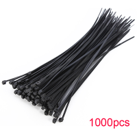 1000Pcs 2.0X100mm Black/ White Nylon Cable Ties Zip Ties