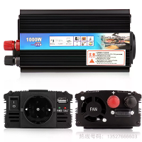 1000W Auto voeding omvormer 12V naar 220V Converter DC naar AC Inverter EU Plug Efficiënte Warmteafvoer voor Buitenhuis