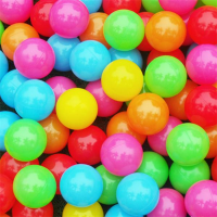 100Pcs Children Ocean Ball Pool Colorful Plastic Swiming Balls Soft Pit Toy Mesh Bag