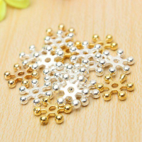 100Pcs Silver Gold 10mm Daisy Spacer Metal Beads Jewelry Findings