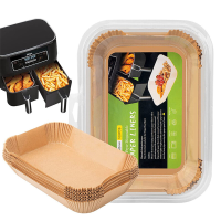 100PCS Wegwerp Airfryer Papieren Voeringen Rechthoekig Anti aanbak Bakpapier Voor Airfryer