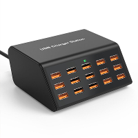 100W 15 Port USB Oplader 15xUSB A Snelle Opladen Desktop Oplaadstation EU Stopcontact VS Stopcontact voor Huawei Pura 70