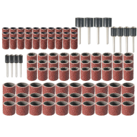 102Pcs 80grit Drum Sanding Kit Fit Dremel Rotary Tools With 1/2 3/8 1/4 Inch Sanding Mandrels