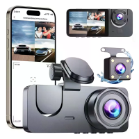 1080P Full HD 3 hoekige auto dashcam 2,1 inch scherm WiFi appbediening G sensor rij Recorder camera