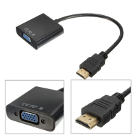 1080P Hdmi Male To Vga Female Adapter Video Converter Cable For Pc Dvd Hdtv
