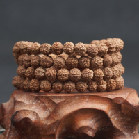 108Pcs 8mm Rudraksha Prayer Beads Buddhist Tibetan Japa Mala