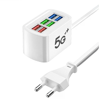 10A 220V 6 poorts USB PD oplader Stekkerdoos Snellader Desktop Oplaadstation EU Plug US Plug met 1M Lange Kabel USB HUB