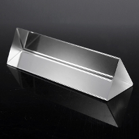 10Cm Physics Optical Glass Triple Triangular Prism