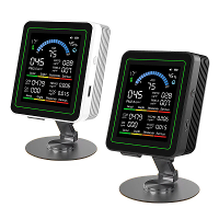 10In1 Luchtkwaliteitsmonitor CO Formaldehyde PM2.5 TVOC Vochtigheid Temperatuur Detector LCD display 2000mAh Lithiumbatt
