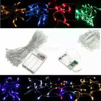 10M 80LED Batterijgevoede LED Funky AAN/ Twinkelende Lamp Sprookjesachtige Stringverlichting