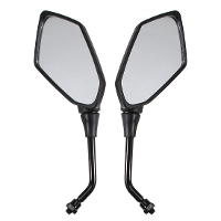 10Mm Universal Diamond Motorcycle Black Rear View Mirror
