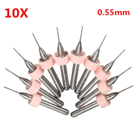 10Pcs 0.55Mm Mini Pcb Drill Bits For Cnc Print Circuit Board Tungsten Steel