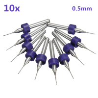 10Pcs 0.5Mm Mini Pcb Drill Bits For Cnc Print Circuit Board Tungsten Steel
