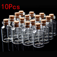 10Pcs 18x40mm Mini Clear Wishing Message Glass Bottles Vials With Cork