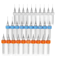 10Pcs 3.175Mm Shank Micro Drill Bits 0.3/0.4/0.5Mm PCB Carbide Drill Bit CNC Engraving Tool