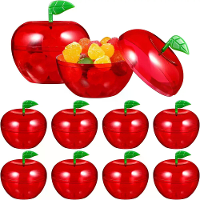 10PCS 6x5cm Kerst Candy Doos Apple Vorm Bruiloft Candy Doos Kerst Vulbare Decoratieve Bal Candy Geschenk Verpakking Gesc