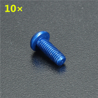 10Pcs Aluminum Alloy M3×8mm Hex Socket Screws Round Head Cap Screws Blue