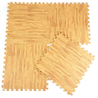 10Pcs Baby Eva Mat Wood Grain Ground Carpet Split Joint Puzzle