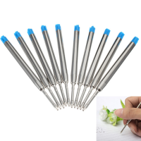 10Pcs Blue Ballpoint Refills For Parker Style Ink