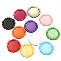 10Pcs Colorful Diy Flat Bottle Cap Time Gem Cap Diy Jewelry Craft