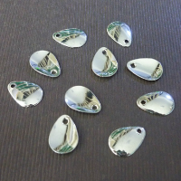 10Pcs Fishing Flattie Spinner Blades Smooth Nickel Spoons Rigs Plaice